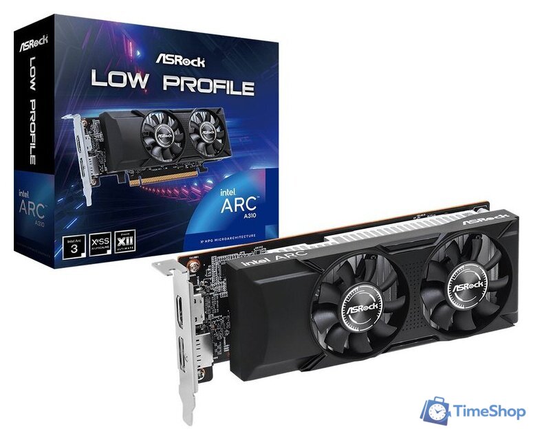 Видеокарта ASRock Intel ARC A310 Low Profile 4GB A310 LP 4G - Изображение №2 — Интернет-магазин Time-Shop