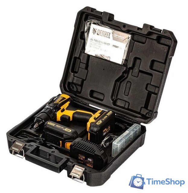 Дрель-шуруповерт Denzel BLDL-IB-IB-18-02 (с 2-мя АКБ, кейс) - Изображение №15 — Интернет-магазин Time-Shop