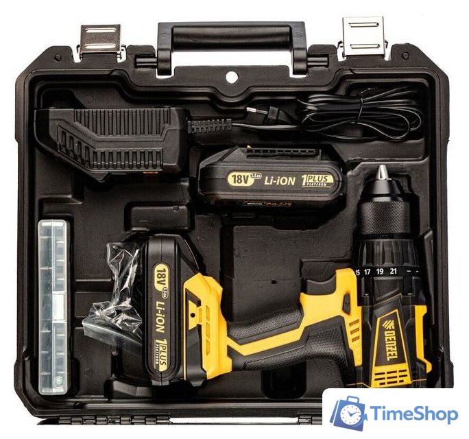 Дрель-шуруповерт Denzel BLDL-IB-IB-18-02 (с 2-мя АКБ, кейс) - Изображение №16 — Интернет-магазин Time-Shop