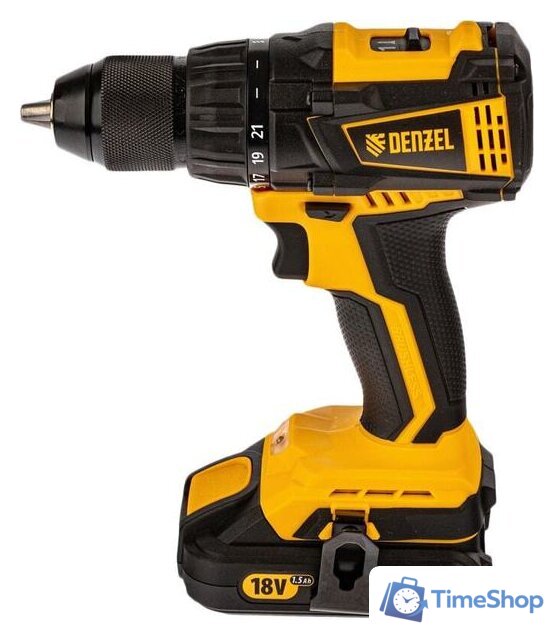 Дрель-шуруповерт Denzel BLDL-IB-IB-18-02 (с 2-мя АКБ, кейс) - Изображение №5 — Интернет-магазин Time-Shop