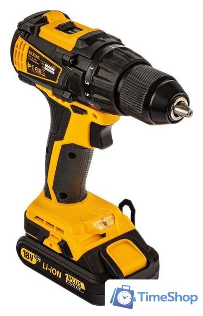 Дрель-шуруповерт Denzel BLDL-IB-IB-18-02 (с 2-мя АКБ, кейс) - Изображение №2 — Интернет-магазин Time-Shop