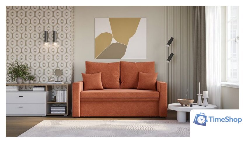 Диван Mio Tesoro Тунне SB2 (Ripple 430 Terracotta) - Изображение №5 — Интернет-магазин Time-Shop