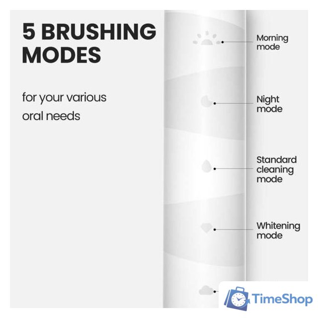 Электрическая зубная щетка Oclean Flow Sonic Electric Toothbrush (белый) - Изображение №3 — Интернет-магазин Time-Shop