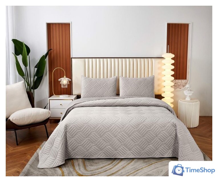 Набор текстиля для спальни Sofi De MarkO Армандо 240х260 Пок-Арм-240х260сс (светло-серый) - Изображение №1 — Интернет-магазин Time-Shop