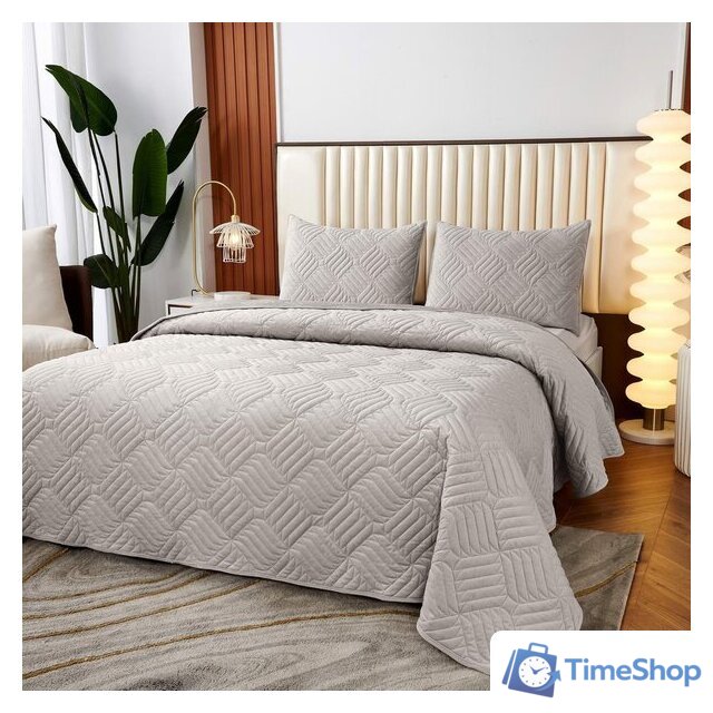 Набор текстиля для спальни Sofi De MarkO Армандо 240х260 Пок-Арм-240х260сс (светло-серый) - Изображение №9 — Интернет-магазин Time-Shop