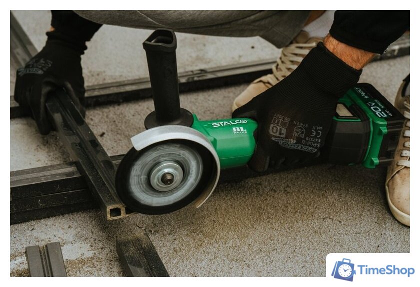 Угловая шлифмашина Stalco S-97303 (без АКБ) - Изображение №12 — Интернет-магазин Time-Shop