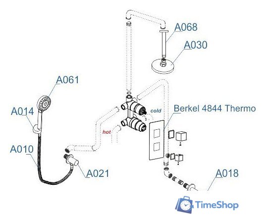 Душевая система  Wasserkraft A174868 - Изображение №7 — Интернет-магазин Time-Shop