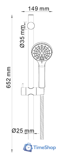 Душевой гарнитур  Wasserkraft A064 - Изображение №6 — Интернет-магазин Time-Shop
