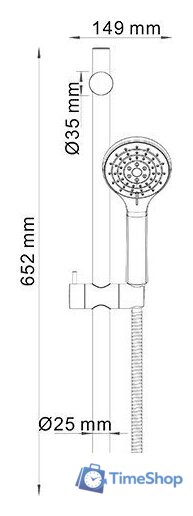 Душевой гарнитур  Wasserkraft A064 - Изображение №6 — Интернет-магазин Time-Shop