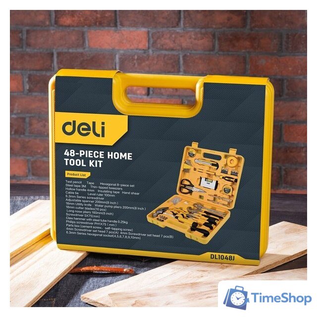 Набор домашнего мастера Deli EDL1048J (48 предметов) - Изображение №4 — Интернет-магазин Time-Shop