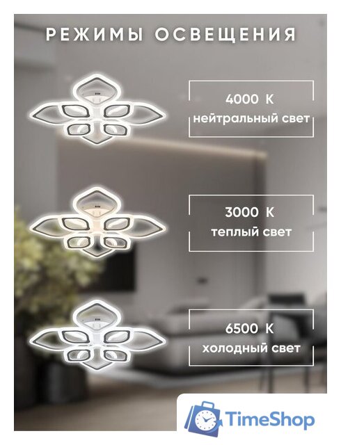 Припотолочная люстра Aitin Pro MB136 192Вт (белый) - Изображение №7 — Интернет-магазин Time-Shop