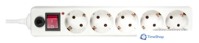 Сетевой фильтр Buro 5 розеток, белый, 10 м [500SH-10-W] - Изображение №1 — Интернет-магазин Time-Shop