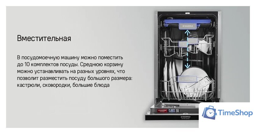 Встраиваемая посудомоечная машина MAUNFELD MLP-083D Light Beam - Изображение №22 — Интернет-магазин Time-Shop