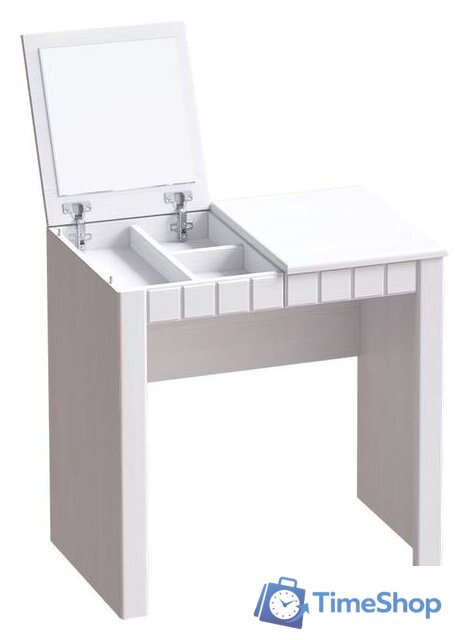 Туалетный столик с зеркалом Мебельград Прованс (бодега белая/платина премиум) - Изображение №1 — Интернет-магазин Time-Shop