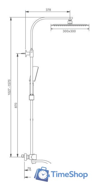 Душевая система  Gappo G2407-60 - Изображение №2 — Интернет-магазин Time-Shop