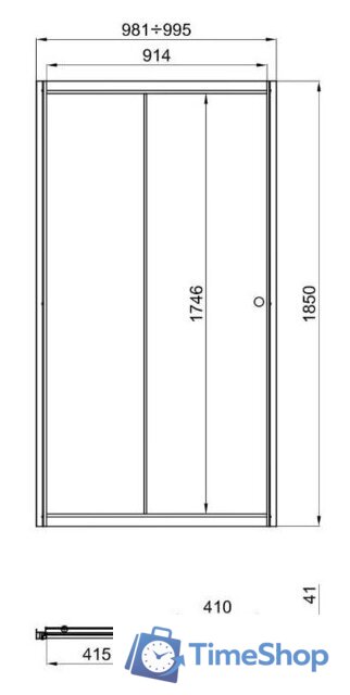 Душевая дверь Triton Слайд 100 - Изображение №7 — Интернет-магазин Time-Shop