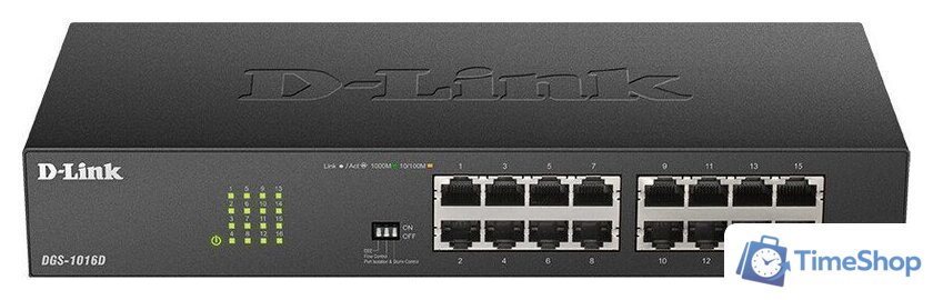 Настраиваемый коммутатор D-Link DGS-1016D/J1A - Изображение №1 — Интернет-магазин Time-Shop