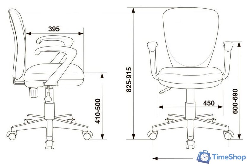 Компьютерное кресло Бюрократ KD-W10AXSN/26-22 (красный) - Изображение №5 — Интернет-магазин Time-Shop