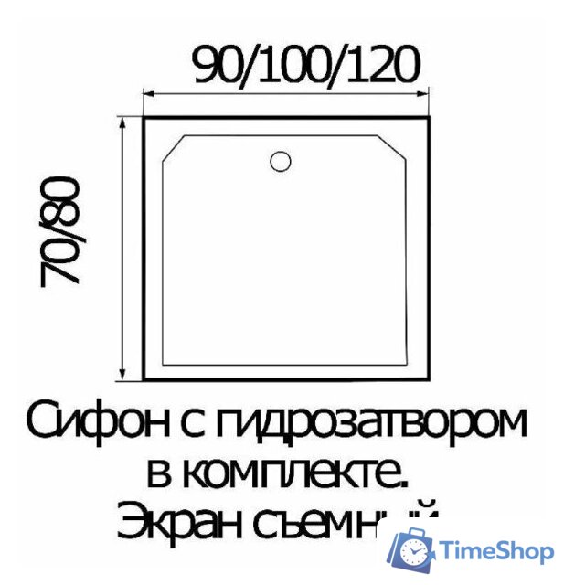 Душевой уголок River Morava XL 100/80/24 MT - Изображение №7 — Интернет-магазин Time-Shop