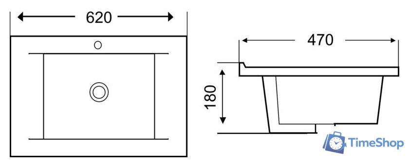 Умывальник WeltWasser Deilbach 7505-60 - Изображение №4 — Интернет-магазин Time-Shop