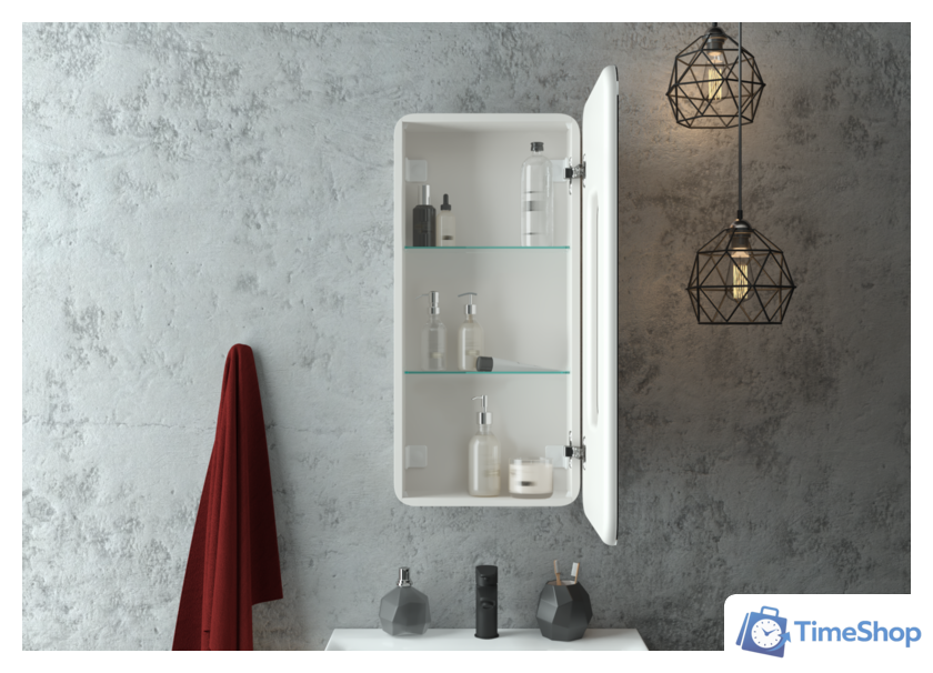  Континент Шкаф с зеркалом Elliott Led 40х80 (левый) - Изображение №16 — Интернет-магазин Time-Shop