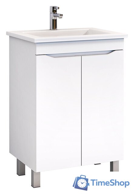  Vigo Тумба Grani 600-2-0 под умывальник Элина 60 напольная (белый) - Изображение №1 — Интернет-магазин Time-Shop