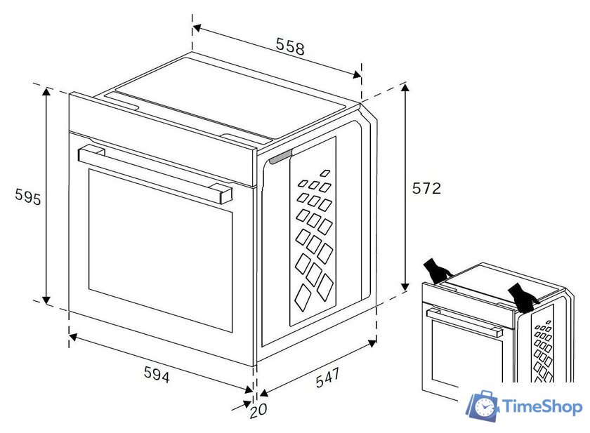 Электрический духовой шкаф Indesit IFE 4841 J BL - Изображение №7 — Интернет-магазин Time-Shop