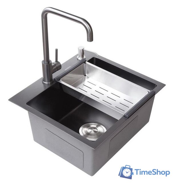 Кухонная мойка Avina HM5045 PVD (графит) - Изображение №3 — Интернет-магазин Time-Shop