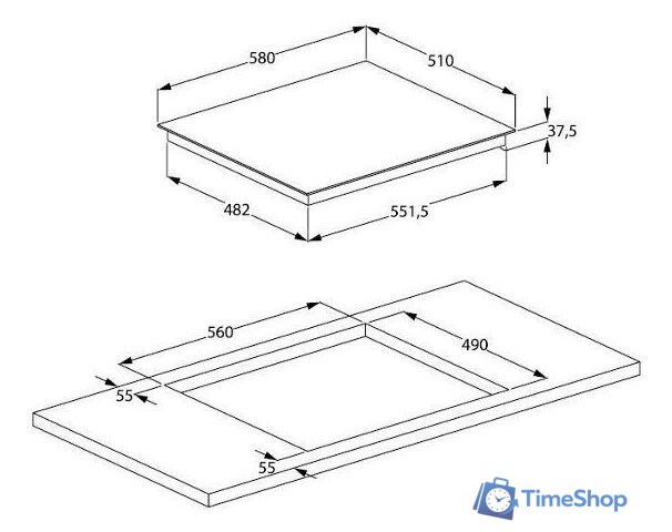 Варочная панель Indesit IB 41B60 BF - Изображение №7 — Интернет-магазин Time-Shop