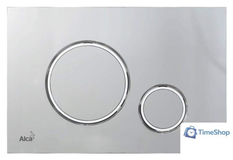 Панель смыва Alcaplast M772 (хром матовый/хром глянцевый) - Изображение №1 — Интернет-магазин Time-Shop