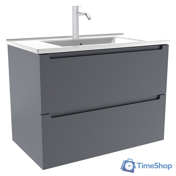  ЗОВ Тумба с умывальником Дион 80 D80LAFM7015MKV5-OL80 (графит матовый) - Изображение №1 — Интернет-магазин Time-Shop