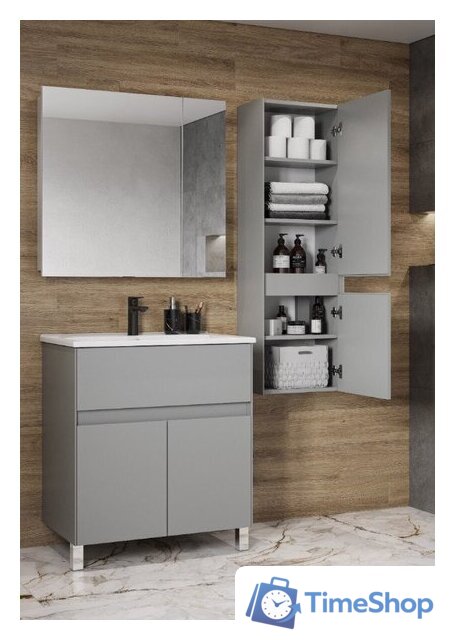  Акватон Шкаф-полупенал Форест 1A278603FR4D0 (туманный серый) - Изображение №4 — Интернет-магазин Time-Shop