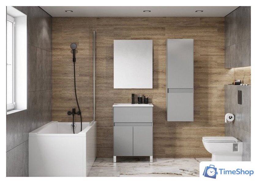  Акватон Шкаф-полупенал Форест 1A278603FR4D0 (туманный серый) - Изображение №3 — Интернет-магазин Time-Shop