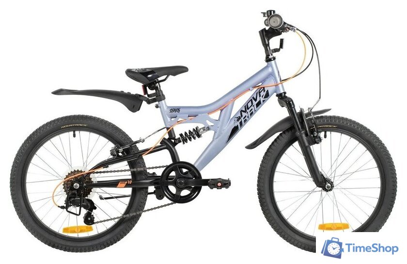 Детский велосипед Novatrack Shark 20 20SS6V.SHARK.GRB6 (серо-голубой) - Изображение №1 — Интернет-магазин Time-Shop
