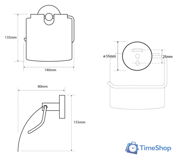 Держатель для туалетной бумаги Bemeta Omega 104112012 - Изображение №2 — Интернет-магазин Time-Shop