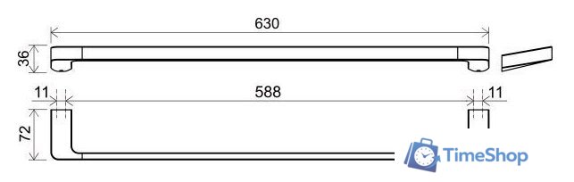 Держатель для полотенца Ravak X07P325 - Изображение №2 — Интернет-магазин Time-Shop