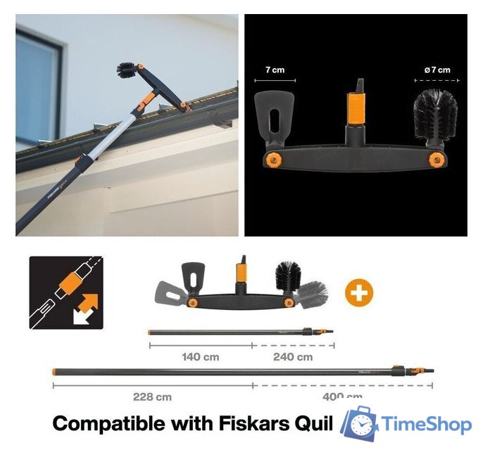 Очиститель желобов Fiskars 1001414 - Изображение №3 — Интернет-магазин Time-Shop