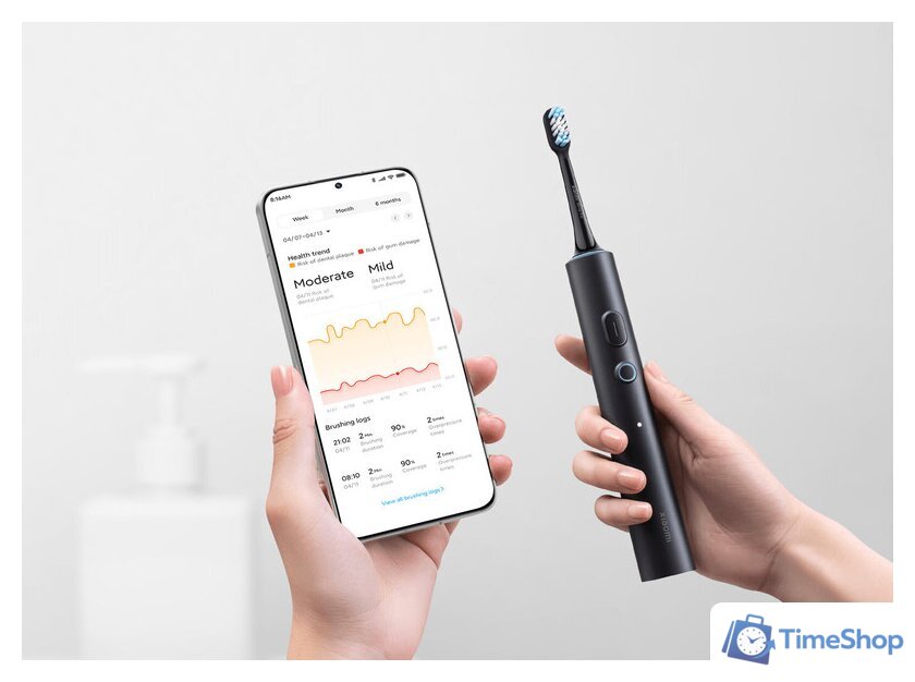 Электрическая зубная щетка Xiaomi Smart Electric Toothbrush T501 (dark gray) - Изображение №2 — Интернет-магазин Time-Shop