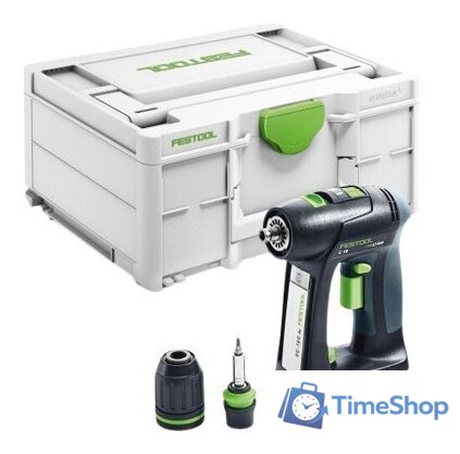 Дрель-шуруповерт Festool C 18-Basic 576434 (без АКБ, кейс) - Изображение №1 — Интернет-магазин Time-Shop