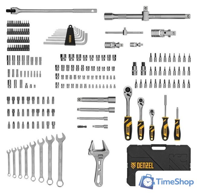Универсальный набор инструментов Denzel 15807 (216 предметов) - Изображение №3 — Интернет-магазин Time-Shop