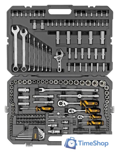 Универсальный набор инструментов Denzel 15807 (216 предметов) - Изображение №2 — Интернет-магазин Time-Shop