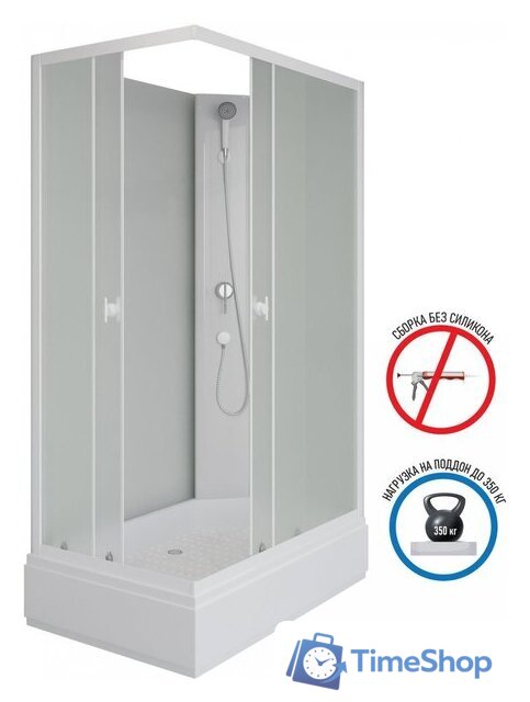 Душевая кабина Niagara Promo P100/80/26Q/MT/BK 100x80x215 - Изображение №3 — Интернет-магазин Time-Shop