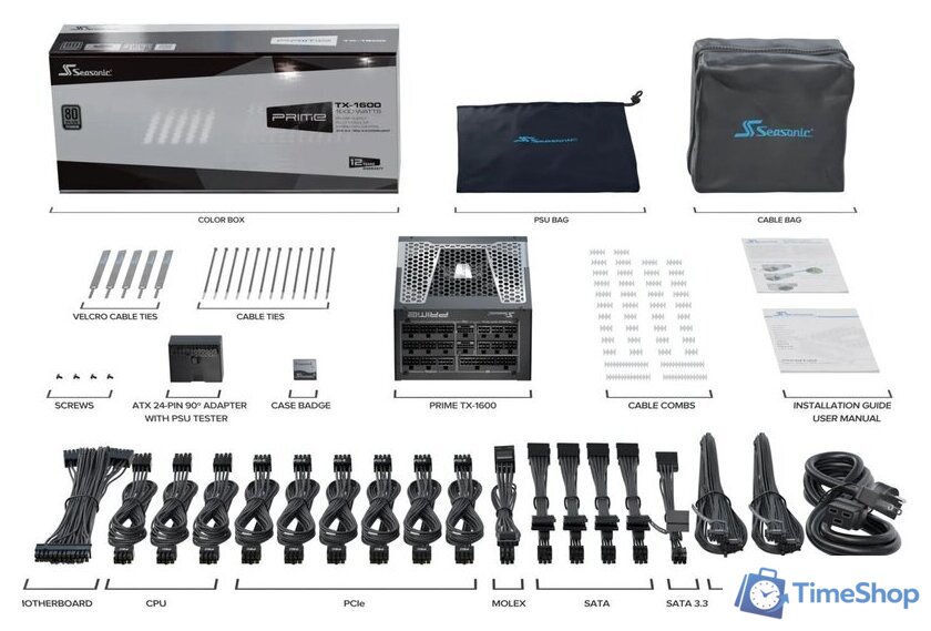 Блок питания Seasonic Prime TX-1600 ATX 3.1 2025 SSR-1600TR2 - Изображение №12 — Интернет-магазин Time-Shop