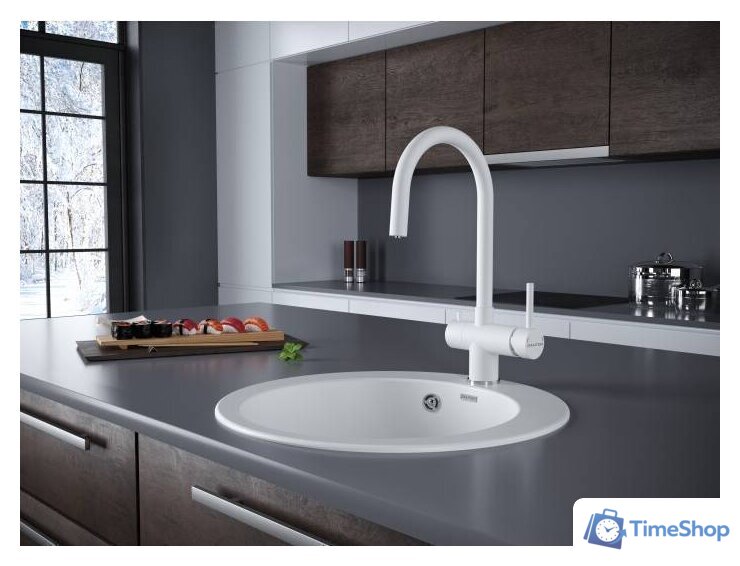 Смеситель Paulmark Heller He213218-431 (матовый белый) - Изображение №2 — Интернет-магазин Time-Shop