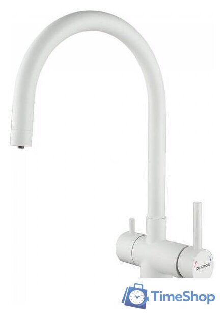 Смеситель Paulmark Heller He213218-431 (матовый белый) - Изображение №1 — Интернет-магазин Time-Shop