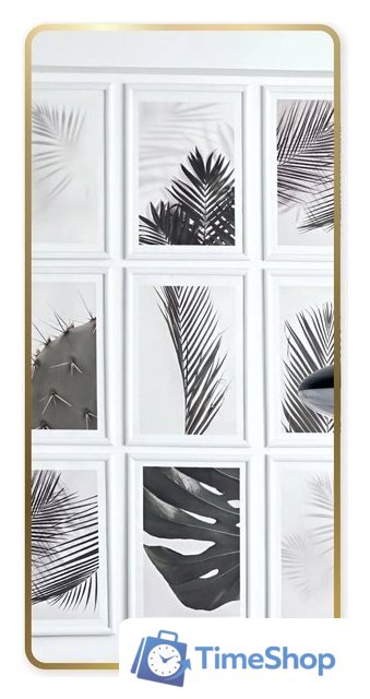 Зеркало с подсветкой  EMZE Smartphone 50x100 LED.UV.SMART.50.100.AUR (золото с УФ-окантовкой и подсветкой) - Изображение №11 — Интернет-магазин Time-Shop