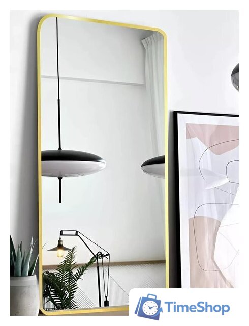 Зеркало с подсветкой  EMZE Smartphone 50x100 LED.UV.SMART.50.100.AUR (золото с УФ-окантовкой и подсветкой) - Изображение №1 — Интернет-магазин Time-Shop