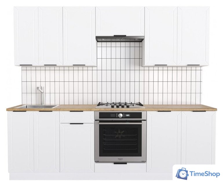 Готовая кухня Mio Tesoro Корнелия Ода-плюс 2.4 (белый/дуб бунратти) - Изображение №1 — Интернет-магазин Time-Shop
