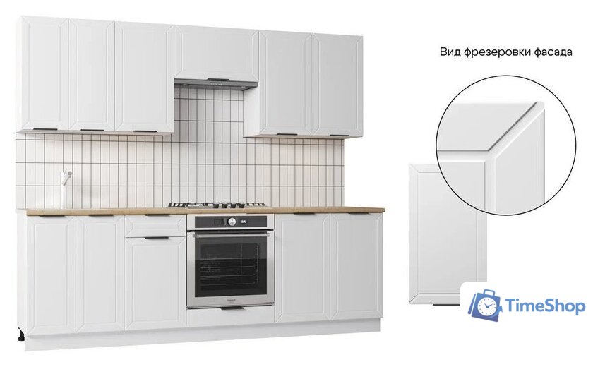 Готовая кухня Mio Tesoro Корнелия Ода-плюс 2.4 (белый/дуб бунратти) - Изображение №6 — Интернет-магазин Time-Shop