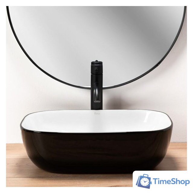 Умывальник Rea Belinda (белый/черный) - Изображение №3 — Интернет-магазин Time-Shop